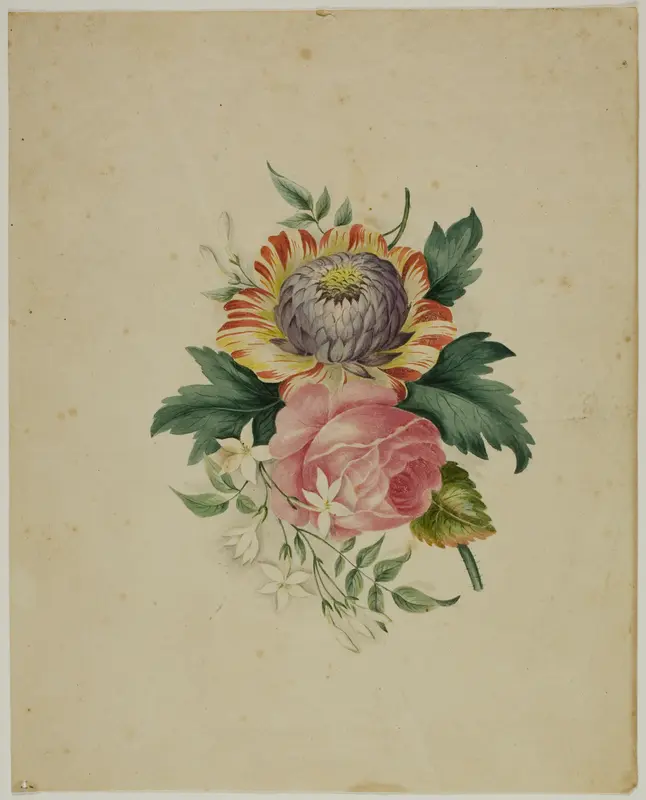 Spray of Flowers Wall Art by Unknown artist - High-Resolution Digital Print