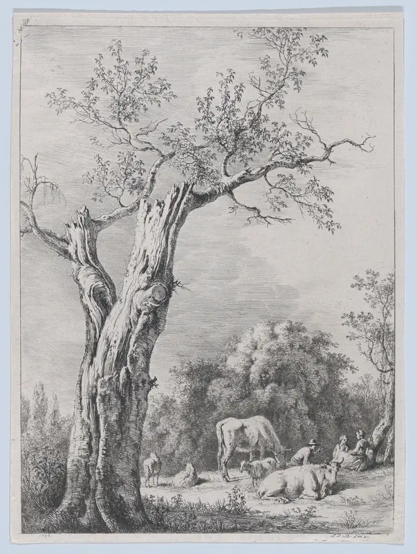 Spring, after a drawing completed in Saint-Chamond Wall Art by Jean Jacques de Boissieu - High-Resolution Digital Print