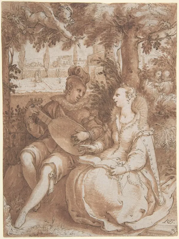 Spring, Drawing for Engraving of the Same Subject Wall Art by Hendrick Goltzius - High-Resolution Digital Print
