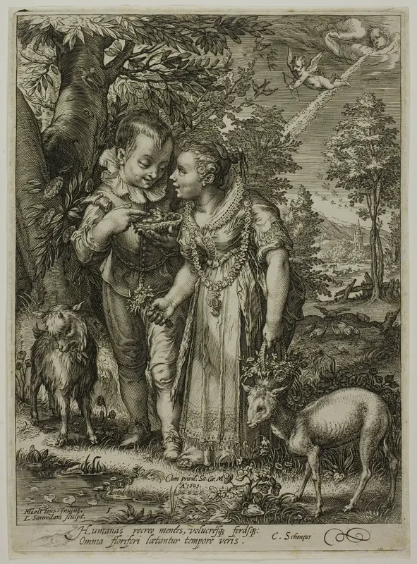 Spring, from The Four Seasons Wall Art by Jan Saenredam - High-Resolution Digital Print