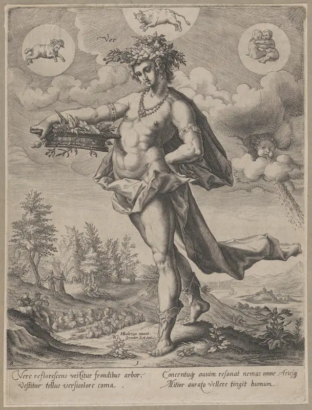 Spring, from "The Four Seasons" Wall Art by Matthaeus Greuter - High-Resolution Digital Print