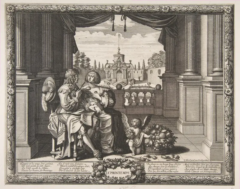 Spring, from "The Four Seasons" (Les Quatre Saisons) Wall Art by Abraham Bosse - High-Resolution Digital Print