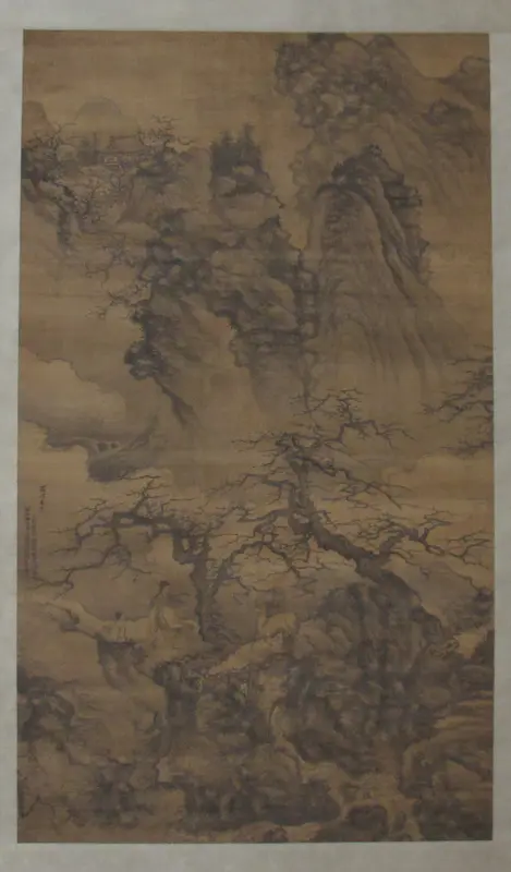 Spring Landscape with Plum Blossoms, Scholar and Deer Wall Art by Xie Shichen - High-Resolution Digital Print