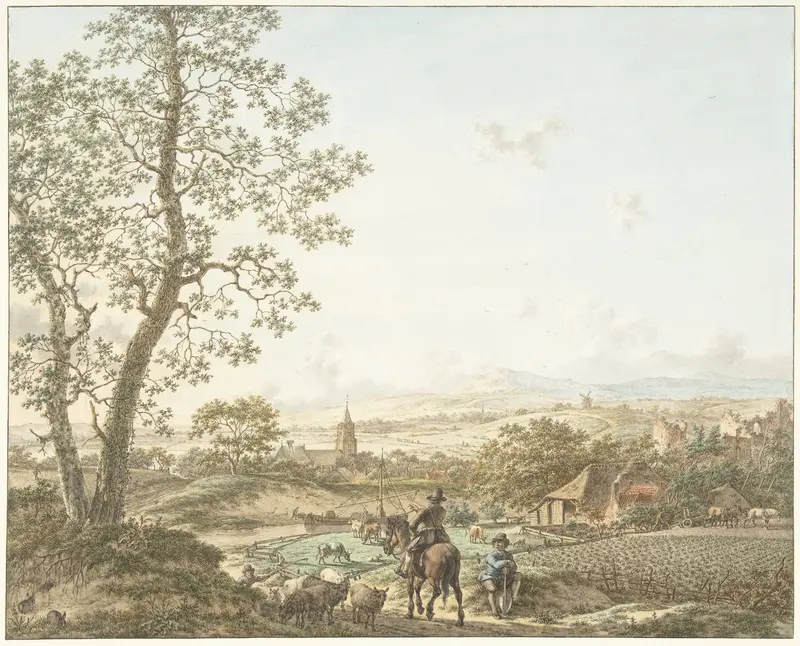 Spring, Morning and Earth Summer, Afternoon and Air Autumn, Evening and Water Winter, Night and Fire Wall Art by Jacob Cats (1741-1799) - High-Resolution Digital Print