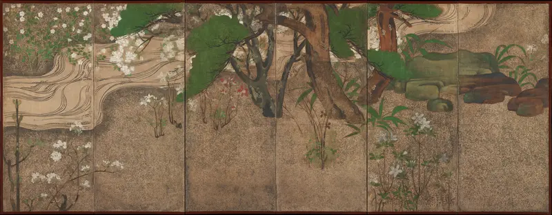 Spring Trees and Grasses by a Stream Wall Art by Unknown - High-Resolution Digital Print