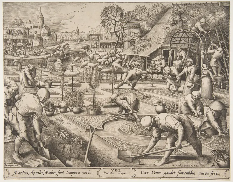 Spring (Ver), from "The Seasons" Wall Art by Pieter van der Heyden - High-Resolution Digital Print