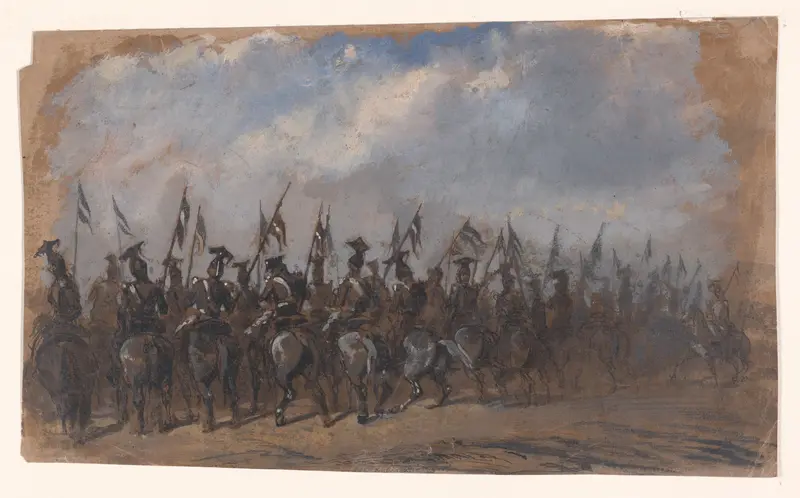 Squadron of Lancers Wall Art by Auguste Raffet - High-Resolution Digital Print