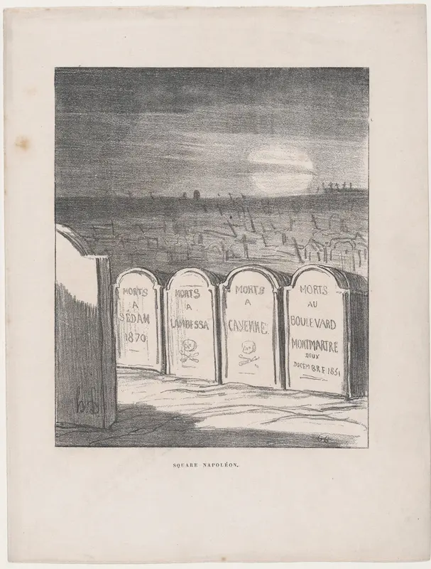 Square Napoleon, from 'News of the day,' published in "L'Album du Siège" Wall Art by Honoré Daumier - High-Resolution Digital Print