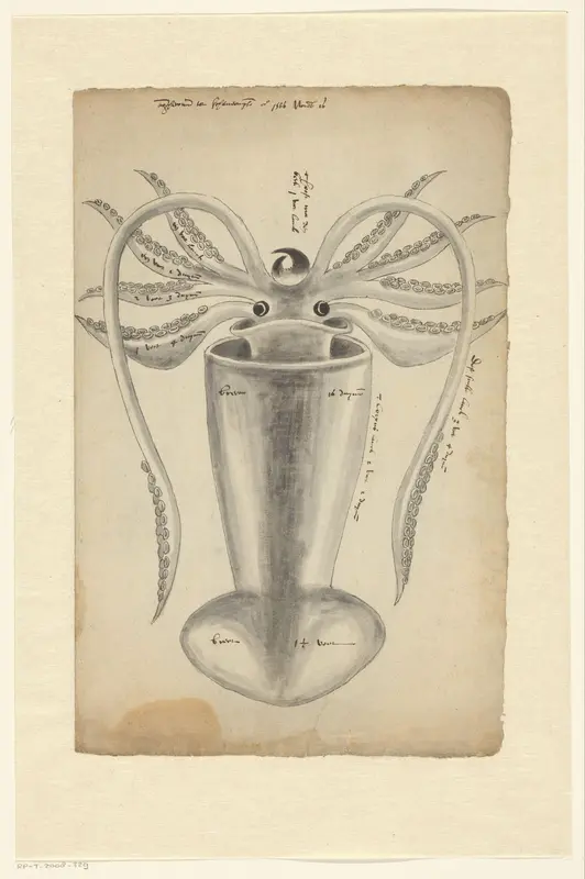 Squid Wall Art by Adriaen Coenen - High-Resolution Digital Print