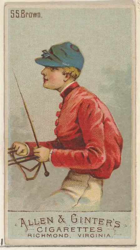 S.S. Brown, from the Racing Colors of the World series (N22a) for Allen & Ginter Cigarettes Wall Art by Allen & Ginter - High-Resolution Digital Print