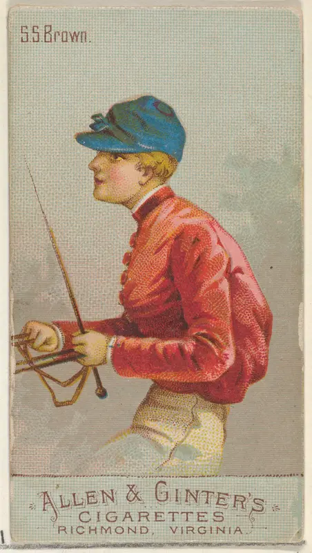 S.S. Brown, from the Racing Colors of the World series (N22b) for Allen & Ginter Cigarettes Wall Art by Allen & Ginter - High-Resolution Digital Print