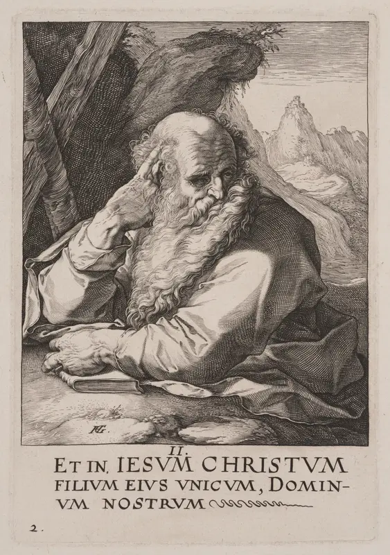St Andrew, from Christ, the Apostles and St Paul with the Creed