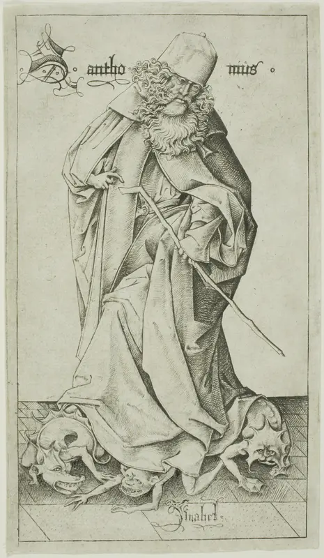 St. Anthony Wall Art by Israhel van Meckenem, the younger - High-Resolution Digital Print