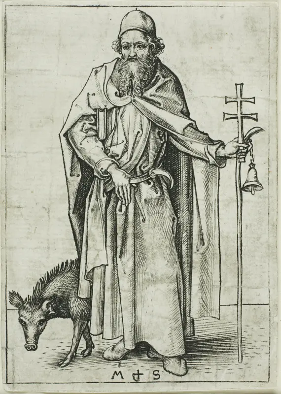 St. Anthony, from Apostles Wall Art by Martin Schongauer - High-Resolution Digital Print