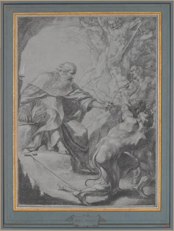 St. Anthony of Egypt Driving Away Devils Wall Art by Grégoire Huret - High-Resolution Digital Print