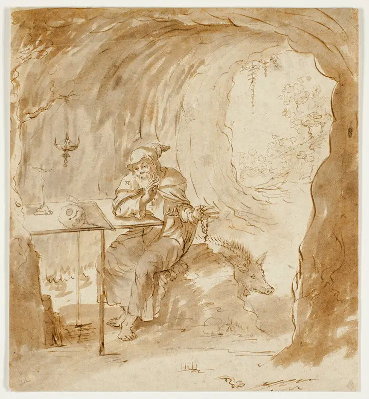 St. Anthony with the Boar Wall Art by Antonio Tempesta - High-Resolution Digital Print