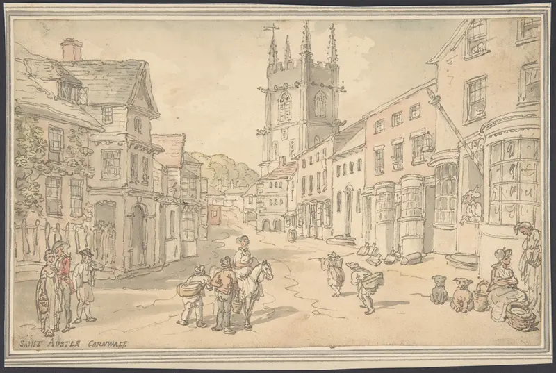 St. Austle, Cornwall Wall Art by Thomas Rowlandson - High-Resolution Digital Print