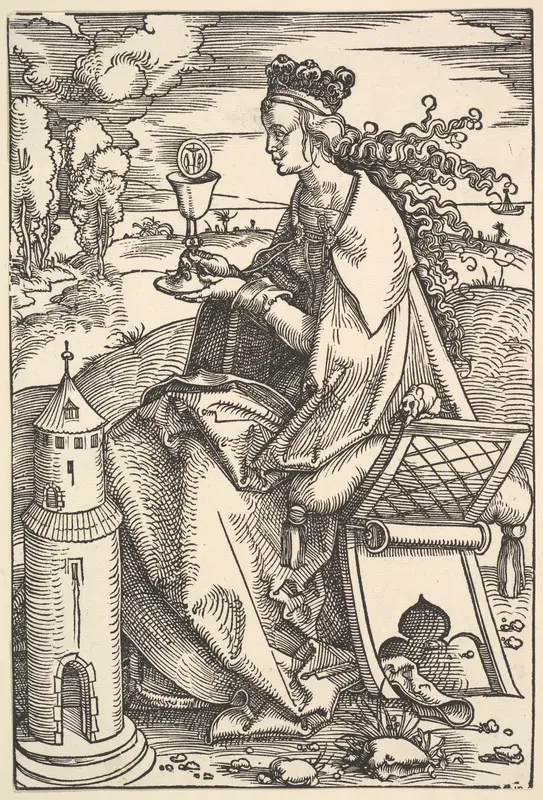 St. Barbara Wall Art by Hans Baldung (called Hans Baldung Grien) - High-Resolution Digital Print