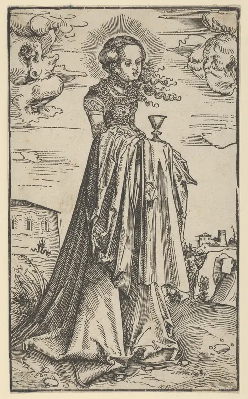 St. Barbara Wall Art by Lucas Cranach the Elder - High-Resolution Digital Print