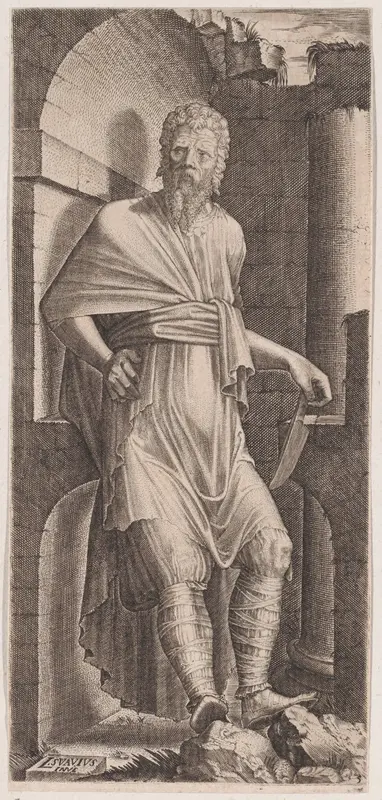 St. Bartholomew, from "Christ, the Twelve Apostles and St. Paul" Wall Art by Lambert Suavius - High-Resolution Digital Print