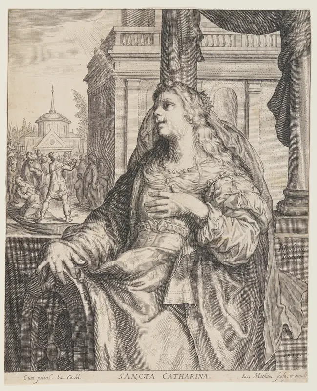 St Catherine Wall Art by Jacob Matham - High-Resolution Digital Print