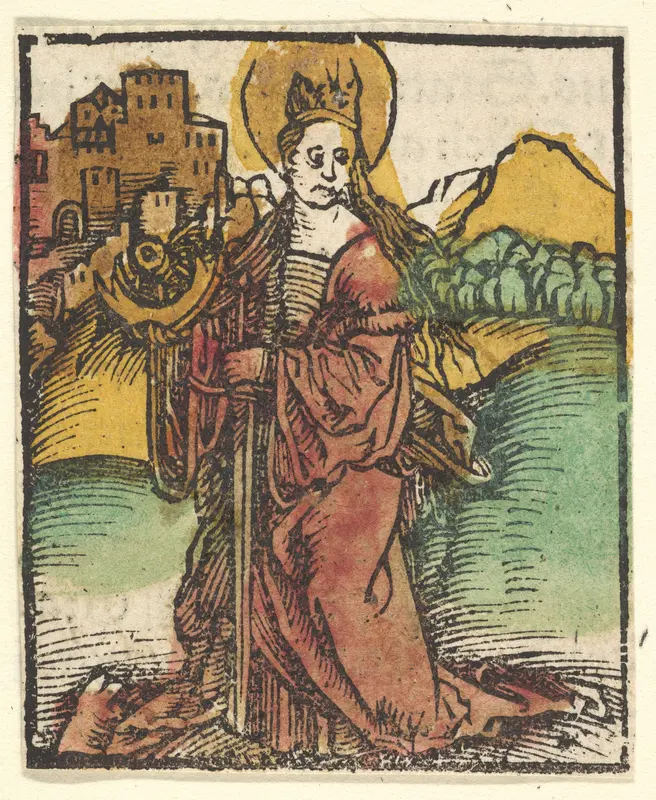 St. Catherine (copy) Wall Art by Hans Baldung (called Hans Baldung Grien) - High-Resolution Digital Print