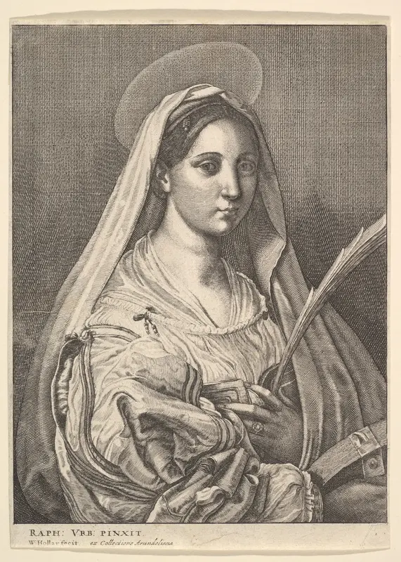St. Catherine of Alexandria Wall Art by Wenceslaus Hollar - High-Resolution Digital Print