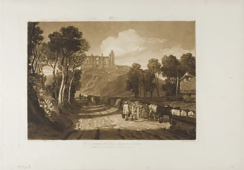 St. Catherine's Hill near Guilford Wall Art by Joseph Mallord William Turner - High-Resolution Digital Print