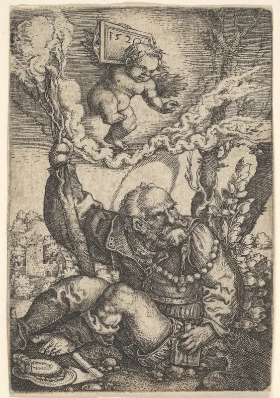 St. Christopher Wall Art by Barthel Beham - High-Resolution Digital Print