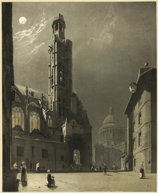 St. Etienne du Mont and the Pantheon, Paris Wall Art by Thomas Shotter Boys - High-Resolution Digital Print