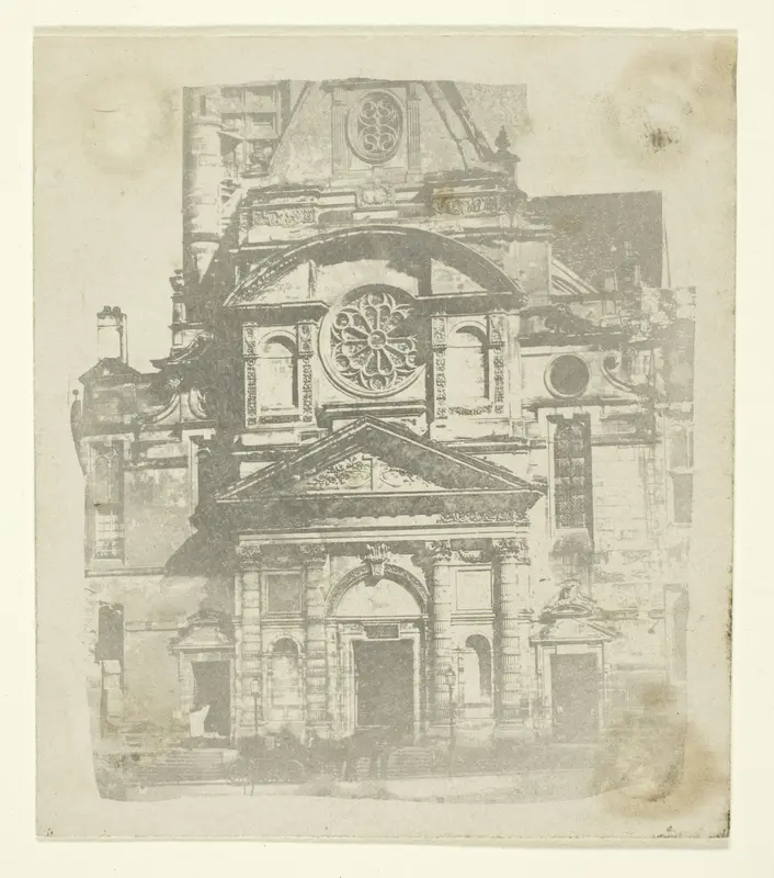 St. Etienne du Mont, Facade Wall Art by William Henry Fox Talbot - High-Resolution Digital Print