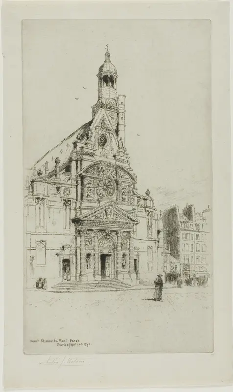 St. Etienne du Mont, Paris Wall Art by Charles John Watson - High-Resolution Digital Print