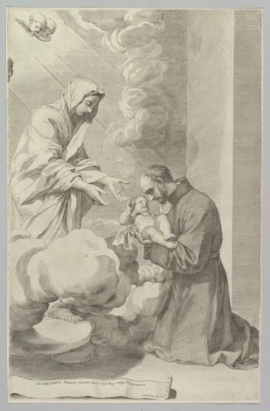St. Gaëtan, Founder of the Theatines Wall Art by Claude Mellan - High-Resolution Digital Print