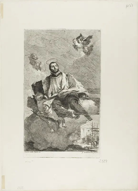 St. Gaetano of Thiene Wall Art by Giovanni Domenico Tiepolo - High-Resolution Digital Print