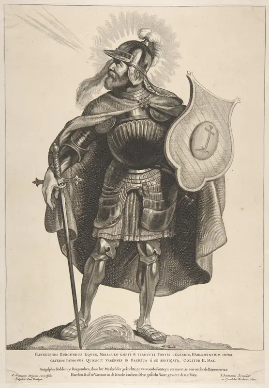 St. Gangulphus Wall Art by Cornelis Visscher - High-Resolution Digital Print