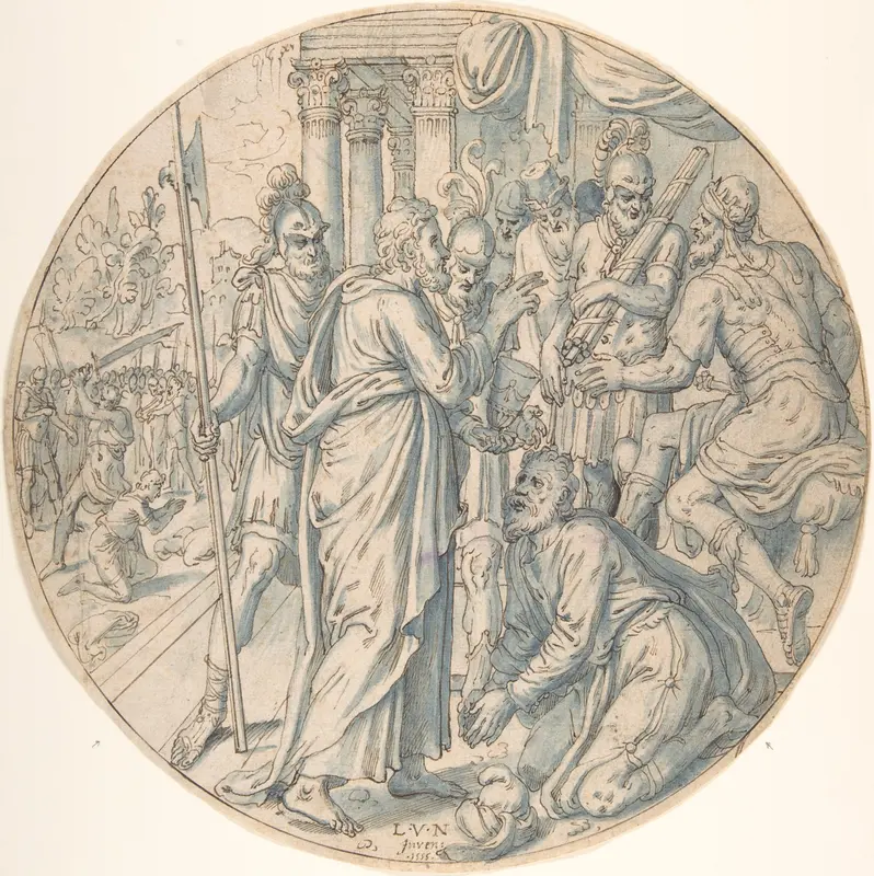 St. George and the Sorcerer of Dacian Wall Art by Lambert van Noort - High-Resolution Digital Print
