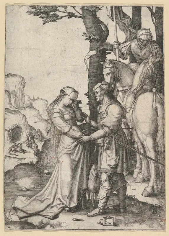 St. George Liberating the Princess Wall Art by Lucas van Leyden - High-Resolution Digital Print