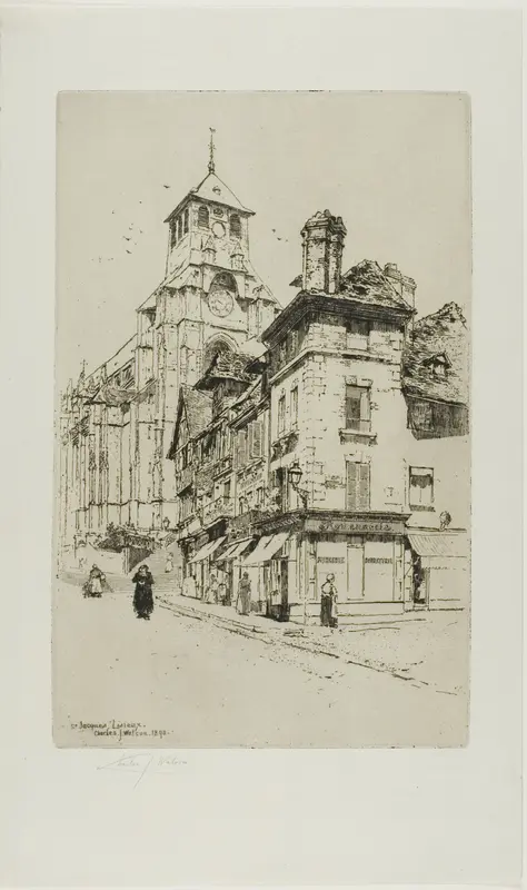 St. Jacques, Lisieux Wall Art by Charles John Watson - High-Resolution Digital Print