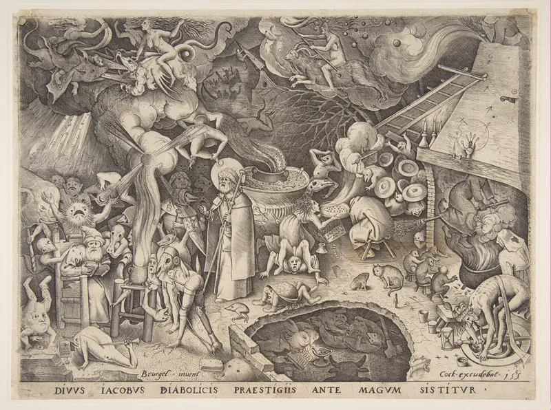St. James and the Magician Hermogenes from The Story of the Magician Hermogenes Wall Art by Pieter Bruegel the Elder - High-Resolution Digital Print