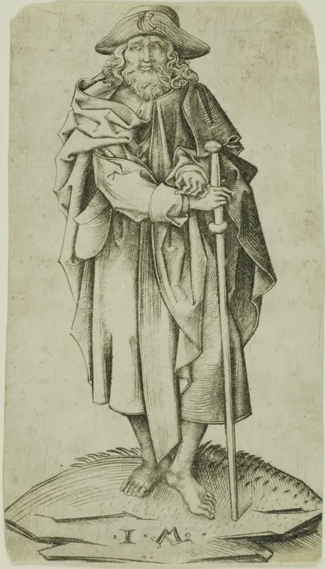 St. James Major, from Christ and the Apostles Wall Art by Israhel van Meckenem, the younger - High-Resolution Digital Print