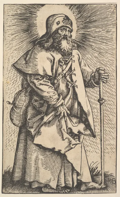 St. James the Greater, from "Christ and the Apostles" Wall Art by Hans Baldung (called Hans Baldung Grien) - High-Resolution Digital Print