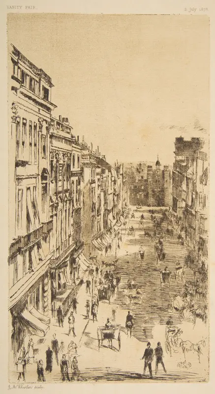 St. James's Street, June 1878 Wall Art by James McNeill Whistler - High-Resolution Digital Print