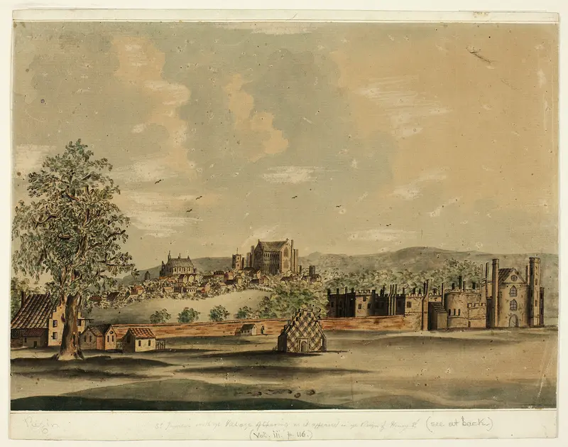 St. James's with the Village of Charing as It Appeared in ye Reign of Henry VIII Wall Art by Augustus Charles Pugin - High-Resolution Digital Print