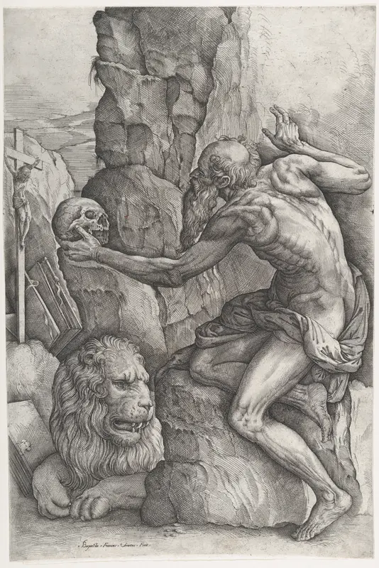 St. Jerome Wall Art by Battista Franco - High-Resolution Digital Print