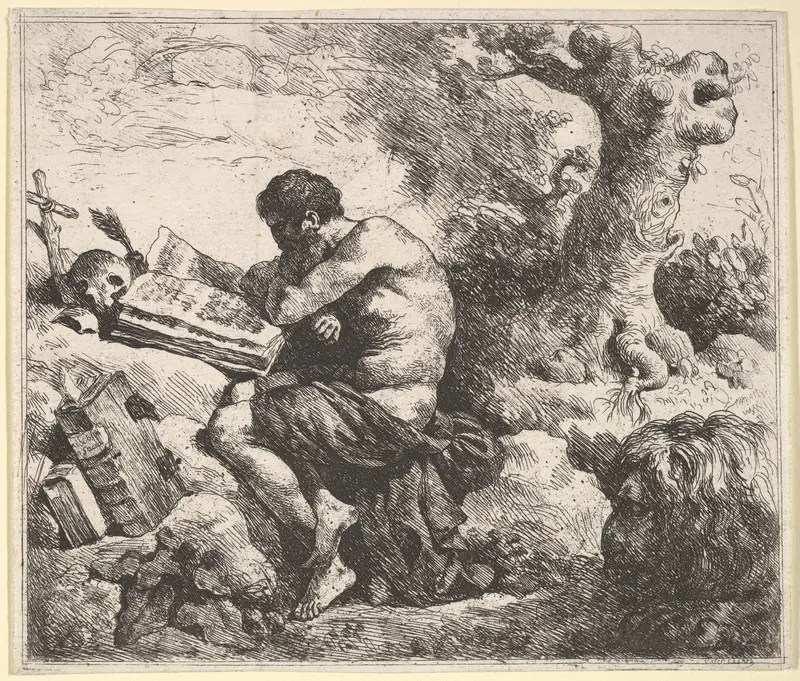 St. Jerome in a Landscape Wall Art by Jean Jacques Lagrenée - High-Resolution Digital Print