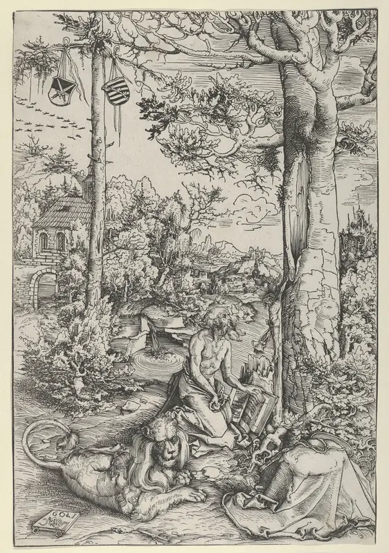 St. Jerome in the Wilderness Wall Art by Lucas Cranach the Elder - High-Resolution Digital Print