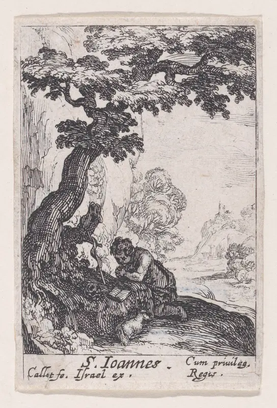 St. John the Baptist, from "Les Pénitents et Pénitentes" (The Penitents) Wall Art by Jacques Callot - High-Resolution Digital Print