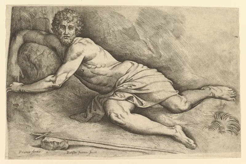 St. John the Baptist in the Wilderness Wall Art by Battista Franco - High-Resolution Digital Print
