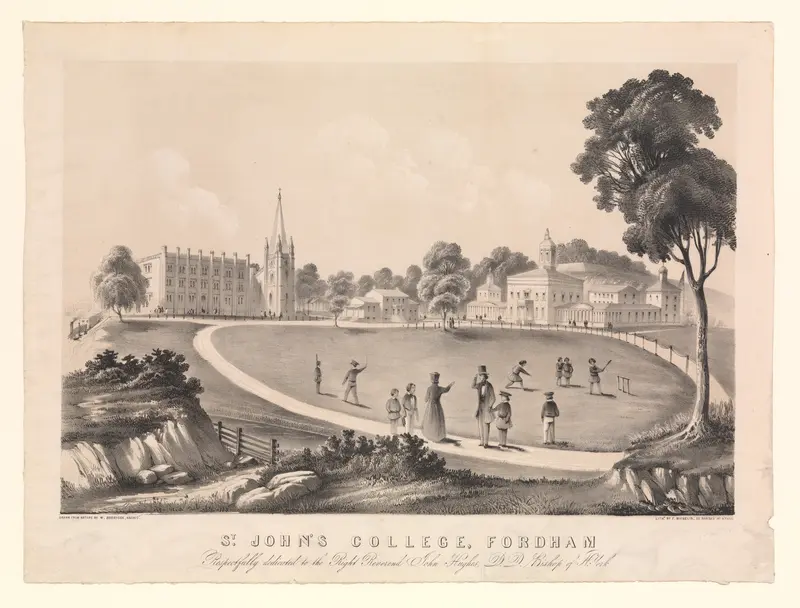 St. John's College Fordham, New York Wall Art by William Rodrigue - High-Resolution Digital Print