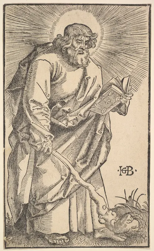 St. Judas Thaddaeus, from "Christ and the Apostles" Wall Art by Hans Baldung (called Hans Baldung Grien) - High-Resolution Digital Print